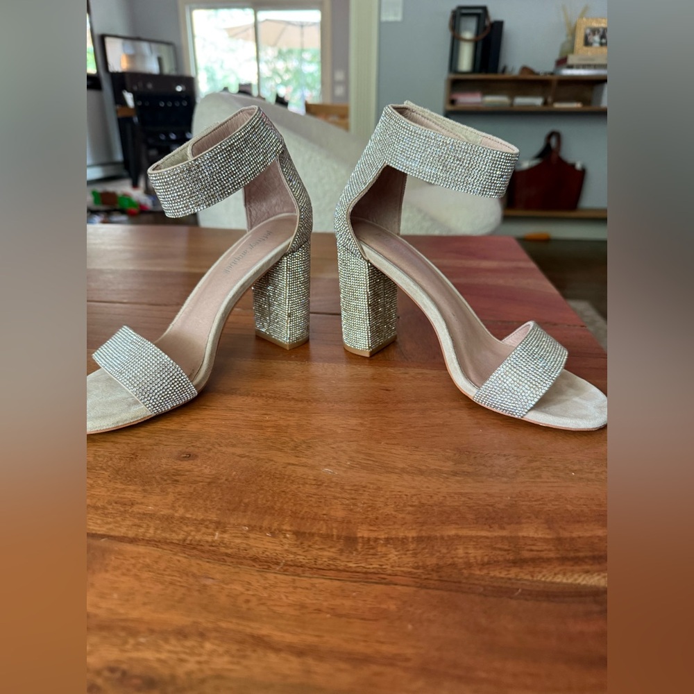Jeffrey Campbell Silver Glitter Heels